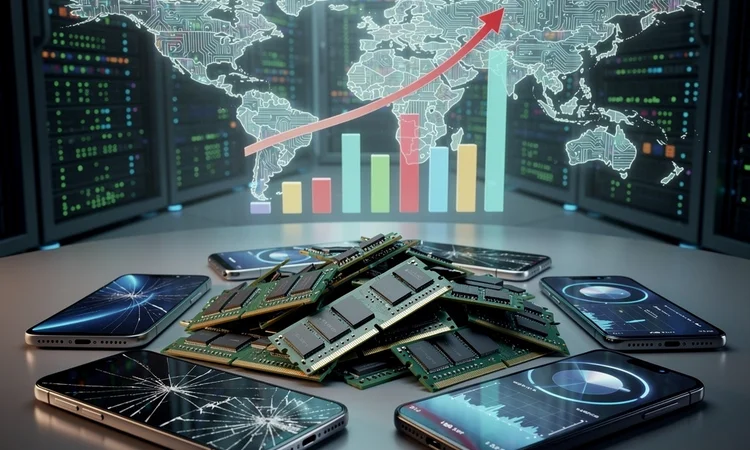 AI Demand Fuels RAM Shortage: Smartphone Prices to Rise 6.9% in 2026