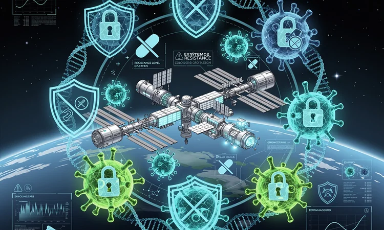 Space Station Microbes Evolve Unprecedented Antibiotic Resistance: A Wake-Up Call for Long-Duration Missions